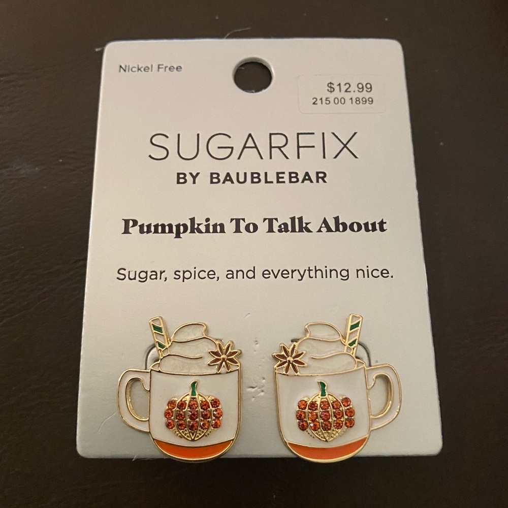 🎃 Sugarfix Pumpkin Spice Latte Mug Earrings. NWT
